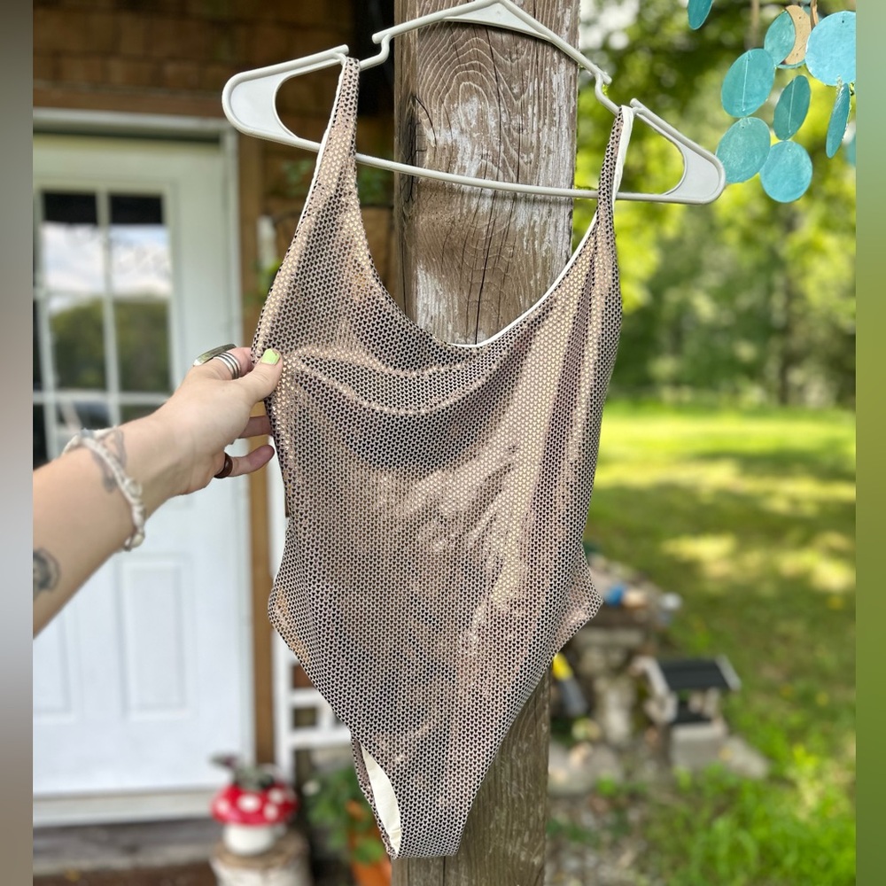 NWT Maa Boo One Piece Metallic Swimsuit